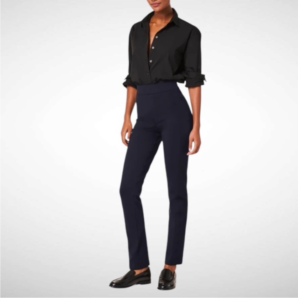 Spanx Women's The Perfect Pant Slim Straight Navy 20254T